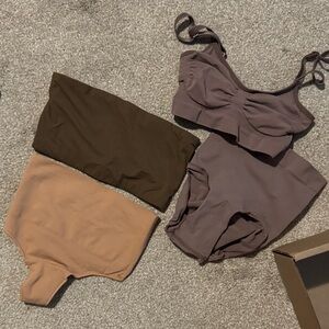 SKIMS Earthy Tones Bundle EUC 4 pieces Xs/small